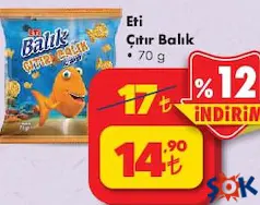 ETİ ÇITIR BALIK KRAKER 70 G fiyat ve kampanya bilgisi